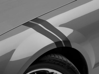 SEC10 Hash Marks; Gloss Black; Pair (05-14 Mustang)