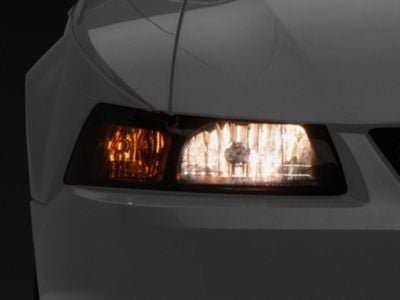 Raxiom Axial Series OE Style Headlights; Black Housing; Smoked Lens (99-04 Mustang)