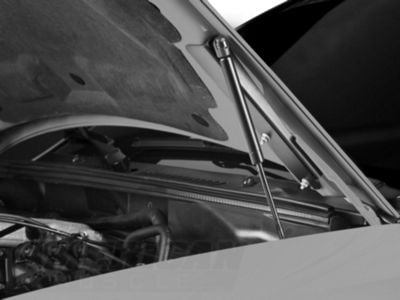 MMD Bolt On Hood Strut Kit; Black (99-04 Mustang)