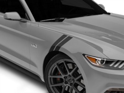 SEC10 Hash Marks; Gloss Black; Pair (15-23 Mustang)