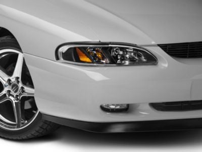 Euro Crystal Headlights; Black Housing; Clear Lens (94-98 Mustang)