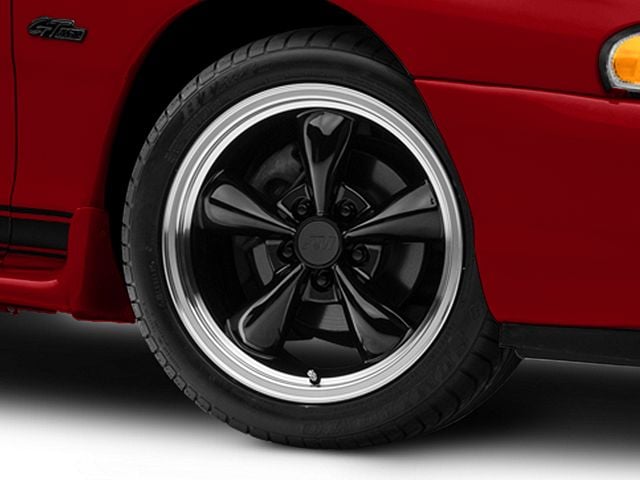 Bullitt Gloss Black Wheel; 17x9 (94-98 Mustang)