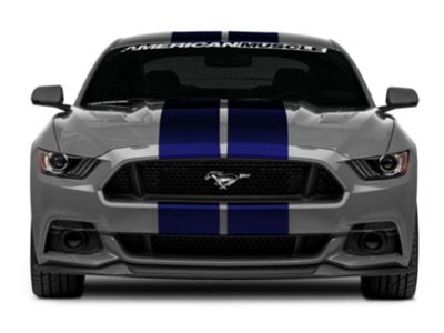 SEC10 GT500 Style Stripes; Blue; 10-Inch (15-23 Mustang)