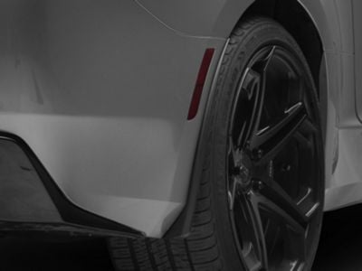Extended Style Rear Mud Guards; Textured Black (16-24 Camaro)