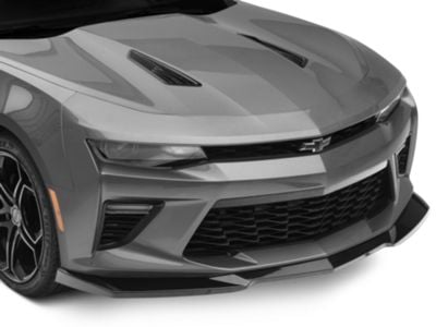 ZL1 Style Front Chin Splitter Lip; Gloss Black (16-18 Camaro SS)