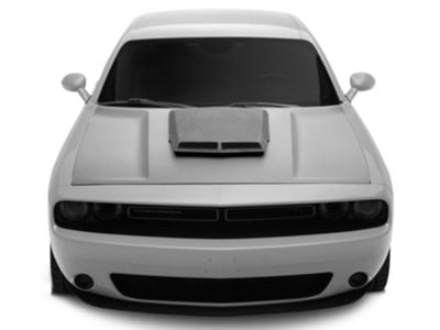 Cervini's Challenger T/A Hood with Matte Black Scoop; Unpainted