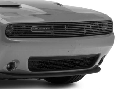 Phantom Style Stainless Steel Billet Upper Grille; Black (15-23 Challenger)