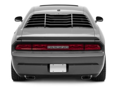 Challenger LV Style Rear Window Louvers; Unpainted (08-23 Challenger