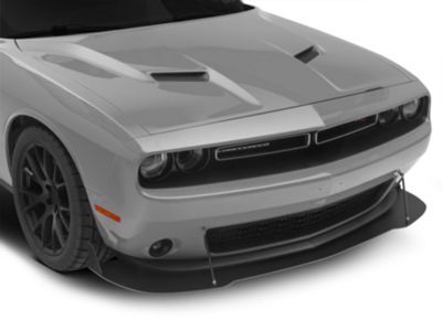 VZ Style Front Bumper Splitter; Matte Black Vinyl (15-23 Challenger, Excluding Widebody)