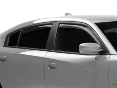 In-Channel Side Window Visors Rain Guards; Smoke (11-23 Charger)