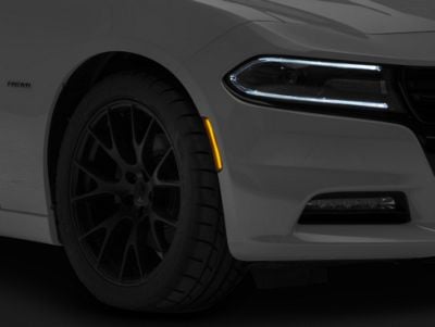 LED Side Marker Lights; Front and Rear; Smoked (15-23 Charger, Excluding Widebody)