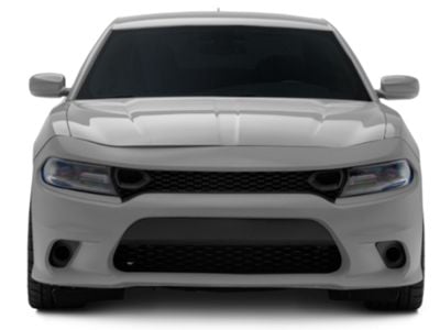 Charger SRT Hellcat Style Front Bumper with Fog Light Cover Assembly;  Unpainted (15-23 Charger) - Free Shipping