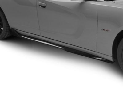 SRT Track Style Side Skirts; Gloss Black (15-23 Charger, Excluding Widebody)