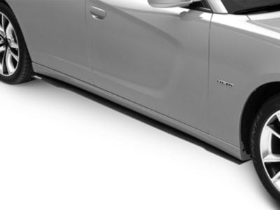 VZ3 Style Side Skirt Splitters; Textured Black (11-23 Charger, Excluding Widebody)