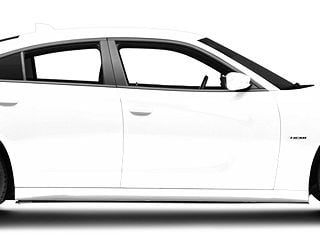VZ3 Style Side Skirt Splitters; Textured Black (11-23 Charger, Excluding Widebody)
