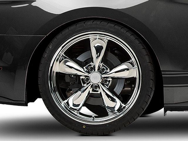 Deep Dish Bullitt Chrome Wheel; Rear Only; 20x10 (15-23 Mustang EcoBoost w/o Performance Pack, V6)