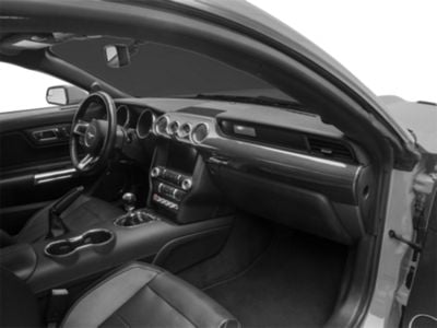 Cobra-Tek Performance Pack Dashboard Center Dash Trim; Gloss Black Carbon Fiber (15-23 Mustang)