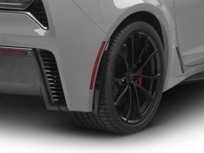 XL Extended Package Rear Splash Guards; Carbon Flash Metallic (14-19 Corvette C7, Excluding ZR1)