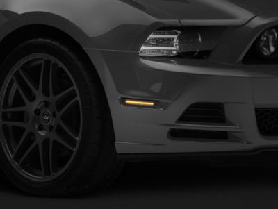 Diode Dynamics LED Front and Rear Side Marker Lights; Smoked (10-14 Mustang)