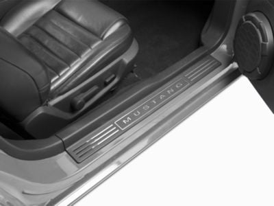 SpeedForm Door Sill Trim Inserts; Chrome (05-09 Mustang)