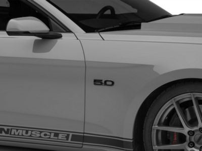 Ford Fender Emblem; Passenger Side; Black (15-23 Mustang GT)