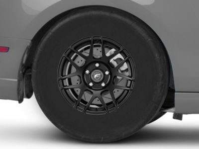 Forgestar F14 Drag Matte Black Wheel; Rear Only; 15x10 (10-14 Mustang GT, V6)