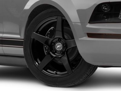 【U LAN】24FW★ [PREMIUM/MADE] Vanessa Unbalanced Mustang MMD Mustang Zeven Gloss Black Wheel; 19x8.5; 35mm Offset