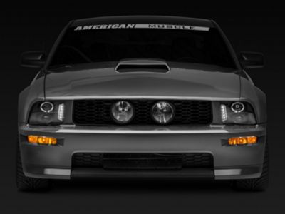 【おまけ付き】LSR PhosphorescenceStream ハーゼリット Raxiom Mustang LED Halo Projector Headlights; Black Housing