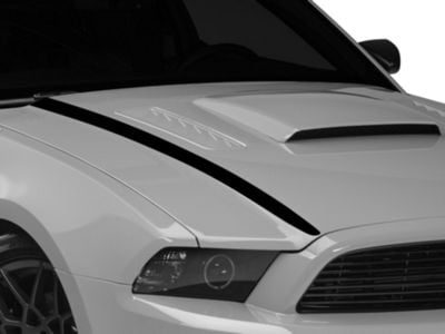 SEC10 Hood Accent Decal; Gloss Black (13-14 Mustang)