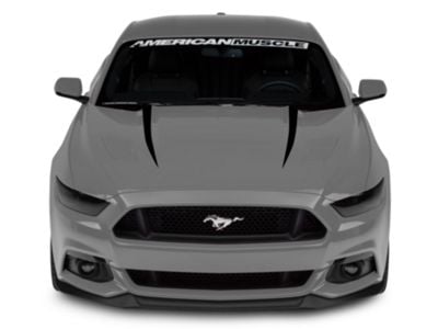 SEC10 Hood Accent Decal; Gloss Black (15-17 Mustang GT, EcoBoost, V6)