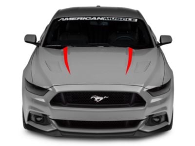 SEC10 Hood Accent Decal; Red (15-17 Mustang GT, EcoBoost, V6)