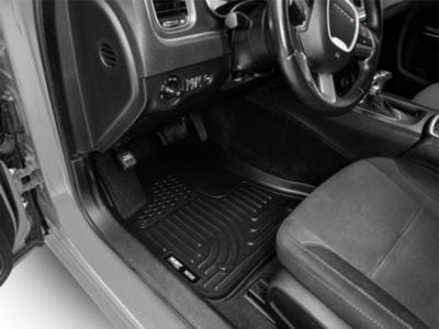 Husky Liners WeatherBeater Front and Second Seat Floor Liners; Black (11-23 RWD Charger)