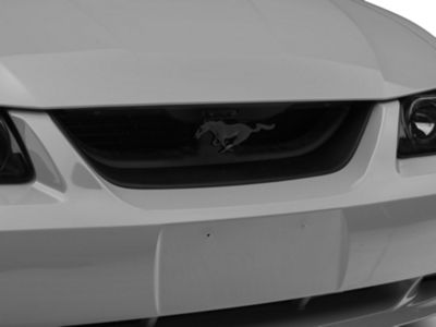 SpeedForm Mach 1 Grille Delete Kit with Pony Emblem; Black (99-04 Mustang GT, V6)