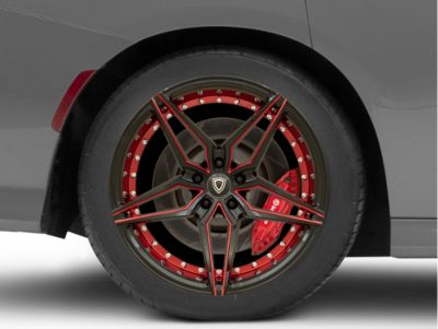 Marquee Wheels Charger MR3259 Gloss Black with Red Milled Accents
