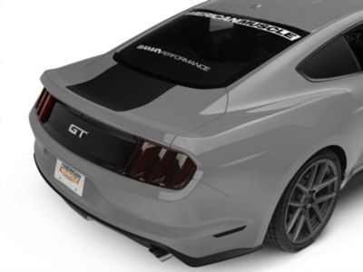 SEC10 Rear Decklid Accent Decal; Matte Black (15-23 Mustang)