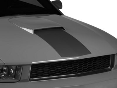 SEC10 Mustang Hood Stripe; Matte Black 26262 (05-09 Mustang