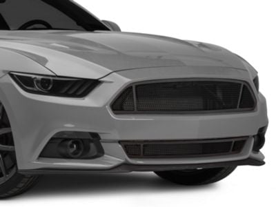 SpeedForm Modern Billet Lower Mesh 3-Window Grille; Black (15-17 Mustang GT, EcoBoost, V6)