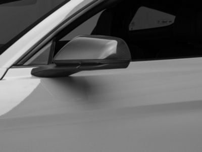 MMD Mirror Covers; Carbon Fiber (15-23 Mustang w/ Mirror Signals)