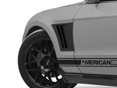 MMD Fender Vents; Matte Black (10-14 Mustang)