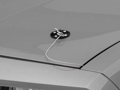 SpeedForm Modern Billet Hood Pin Appearance Kit; Black (08-23 Challenger)