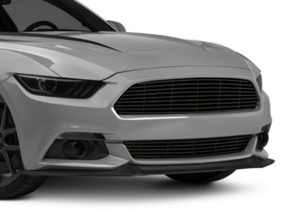 SpeedForm Modern Billet 1-Piece Lower Grille; Black (15-17 Mustang GT, EcoBoost, V6)