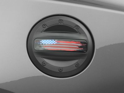 MP Concepts Old Glory Fuel Door; Matte Black (16-24 Camaro)