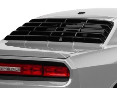 MP Concepts Rear Window Louvers; Gloss Black (08-23 Challenger)
