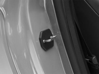 MP Concepts Door Striker Cover Set; Black (15-24 Mustang)