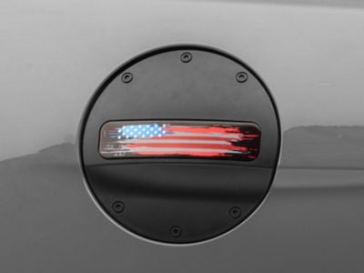 MP Concepts Old Glory Fuel Door; Matte Black (15-23 Mustang)