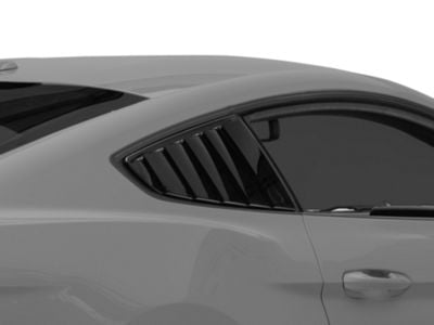 MP Concepts Quarter Window Louvers; Gloss Black (15-23 Mustang Fastback)