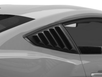MP Concepts Quarter Window Louvers; Matte Black (2024 Mustang Fastback)