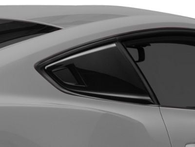 MP Concepts Quarter Window Scoops; Gloss Black (15-23 Mustang Fastback)