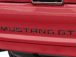 Bumper Insert Letters; Black (94-98 Mustang GT, V6; 94-95 Mustang Cobra)