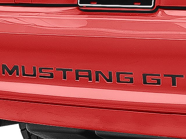 Bumper Insert Letters; Black (94-98 Mustang GT, V6; 94-95 Mustang Cobra)